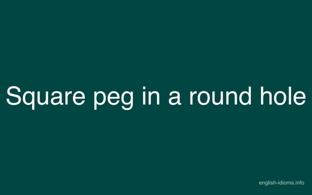 Square peg in a round hole